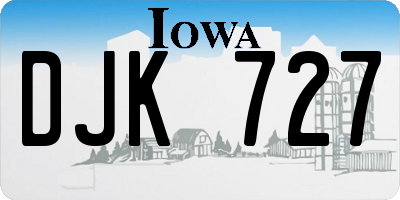 IA license plate DJK727