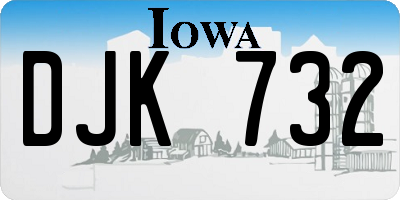 IA license plate DJK732