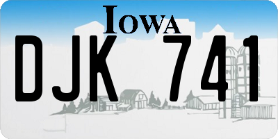 IA license plate DJK741