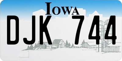 IA license plate DJK744