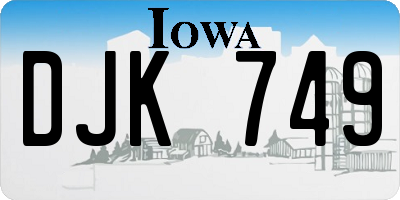 IA license plate DJK749