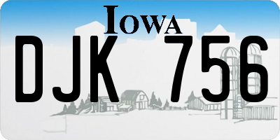 IA license plate DJK756