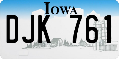 IA license plate DJK761