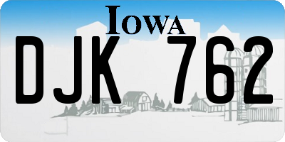 IA license plate DJK762