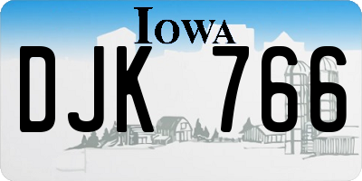 IA license plate DJK766