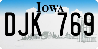 IA license plate DJK769