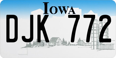 IA license plate DJK772