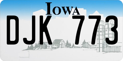 IA license plate DJK773