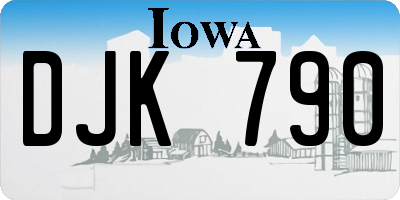 IA license plate DJK790