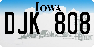 IA license plate DJK808