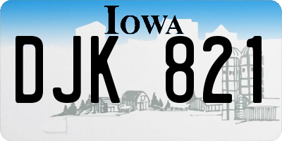 IA license plate DJK821