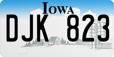 IA license plate DJK823