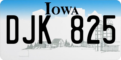 IA license plate DJK825