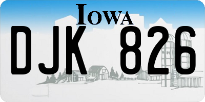 IA license plate DJK826