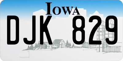 IA license plate DJK829