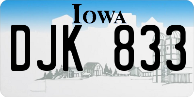IA license plate DJK833
