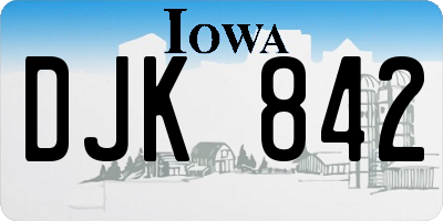 IA license plate DJK842