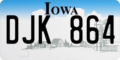 IA license plate DJK864