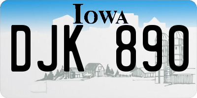 IA license plate DJK890