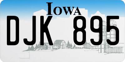 IA license plate DJK895