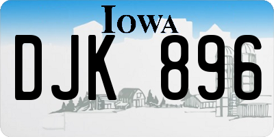 IA license plate DJK896