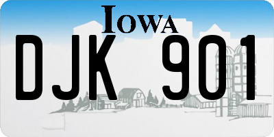 IA license plate DJK901