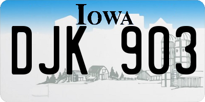 IA license plate DJK903