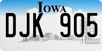 IA license plate DJK905