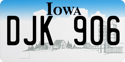 IA license plate DJK906