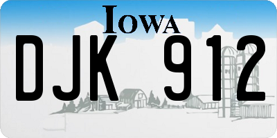 IA license plate DJK912