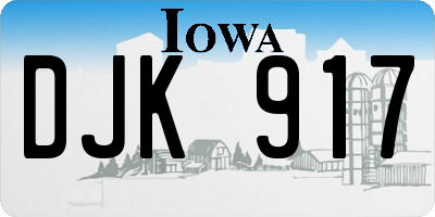IA license plate DJK917
