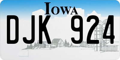 IA license plate DJK924