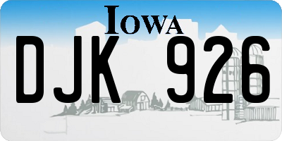 IA license plate DJK926