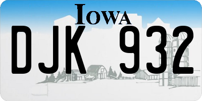 IA license plate DJK932