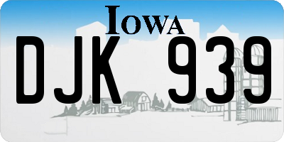 IA license plate DJK939