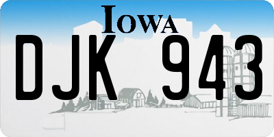 IA license plate DJK943