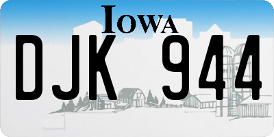 IA license plate DJK944