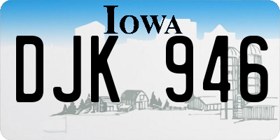 IA license plate DJK946