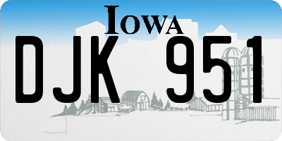 IA license plate DJK951