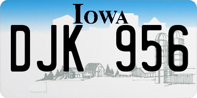 IA license plate DJK956