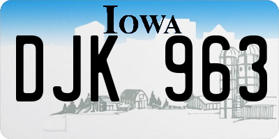 IA license plate DJK963