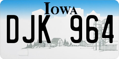 IA license plate DJK964