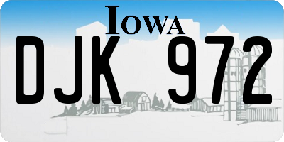 IA license plate DJK972