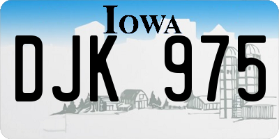 IA license plate DJK975