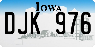 IA license plate DJK976