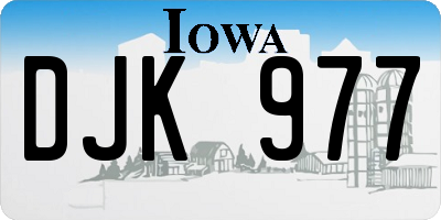 IA license plate DJK977