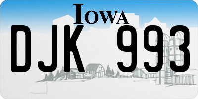IA license plate DJK993