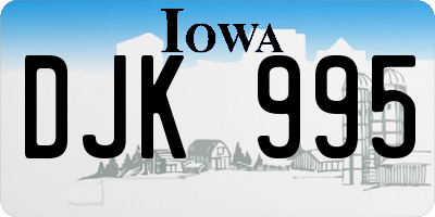 IA license plate DJK995