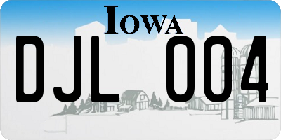 IA license plate DJL004