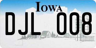 IA license plate DJL008